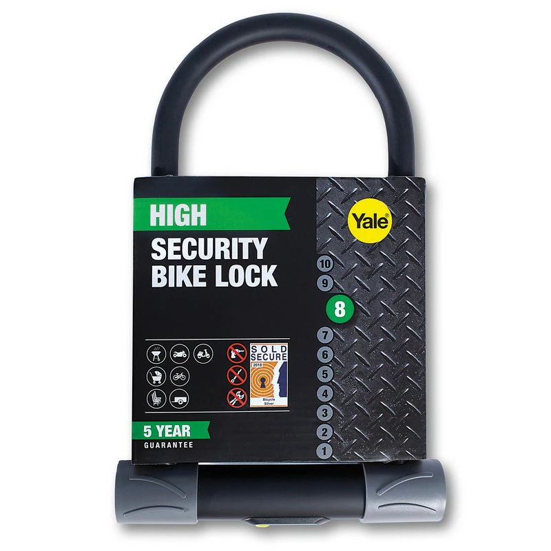 Yale Lock High Security Bike Lock YUL2/13/230/1 SOLD SECURE SILVER 1 Yale Lock High Security Bike Lock YUL2/13/230/1 SOLD SECURE SILVER