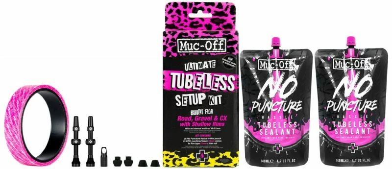 Muc Off - Tubeless Set Up Kit - Road/Gravel/CX For Shallow Rims REF U 1 Muc Off - Tubeless Set Up Kit - Road/Gravel/CX For Shallow Rims REF U
