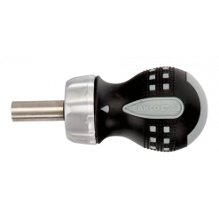 BAHCO STUBBY SHORT 90mm RATCHET/RATCHETING SCREWDRIVER 1/4" BIT HOLDER REF TP,E
