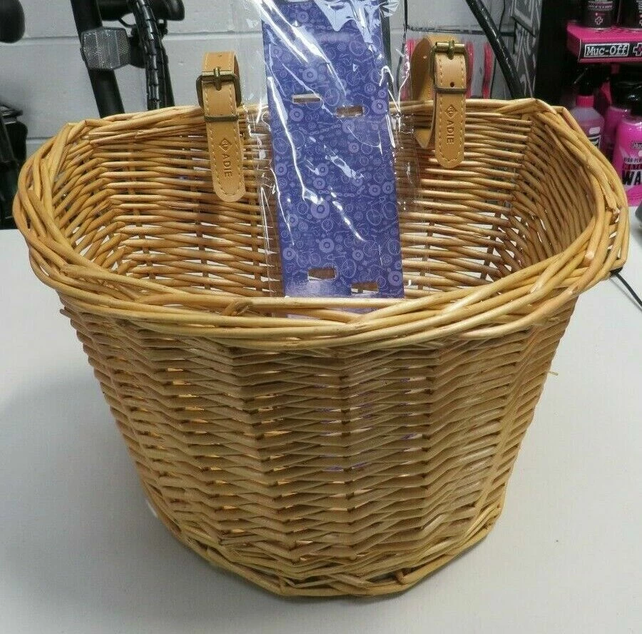 Oxford Woven Wicker 'D' Shape Basket With Straps Cycle/ Bicycle Ref: E 1 Oxford Woven Wicker 'D' Shape Basket With Straps Cycle/ Bicycle Ref: E