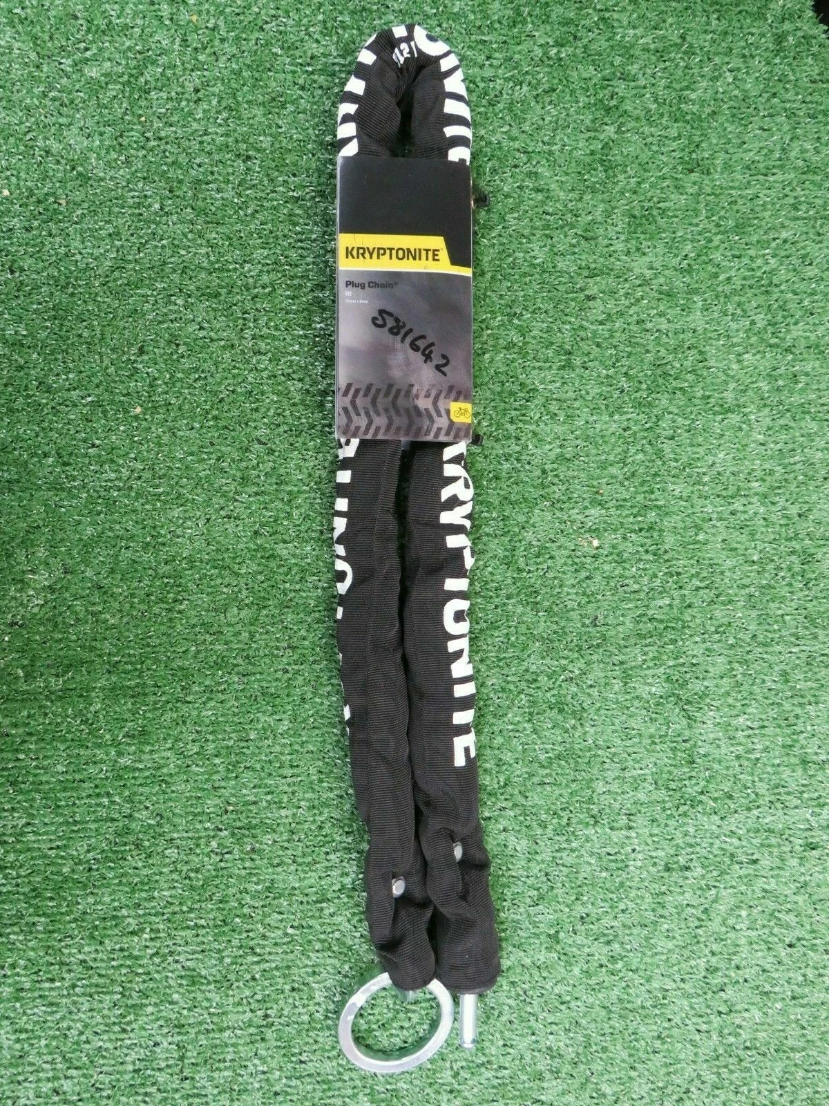 Kryptonite Bicycle Ring Lock Non Retractable 2 Keys + Plug Chain 912 - 9mmx120cm Ref: E 1 Kryptonite Bicycle Ring Lock Non Retractable 2 Keys + Plug Chain 912 - 9mmx120cm Ref: E