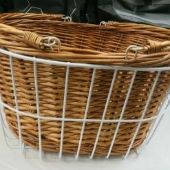 Bicycle Wicker Basket With White Cage Ref: E