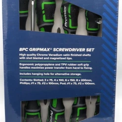 Sealey Screwdriver Set 8pc AK4322HV Grip MAX Green REF TP