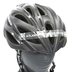 HardnutZ HiViz Helmet Matte Black Reflective Unisize 54-62cm Ref: E
