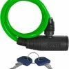 Bike Cable Lock Bumper Key Security Safety Bicycle Oxford Green 6mm X 600mm NEW