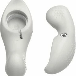 One23 Alloy And Soft Kraton Bike Handlebar End Grips White Ref: U