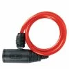 Bike Cable Lock Bumper Key Security Safety Bicycle Oxford Red 6mm X 600mm